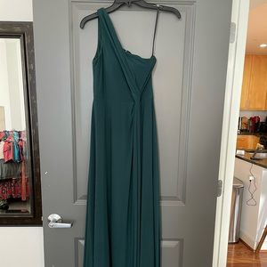 BHLDN bridesmaids dress - emerald green
